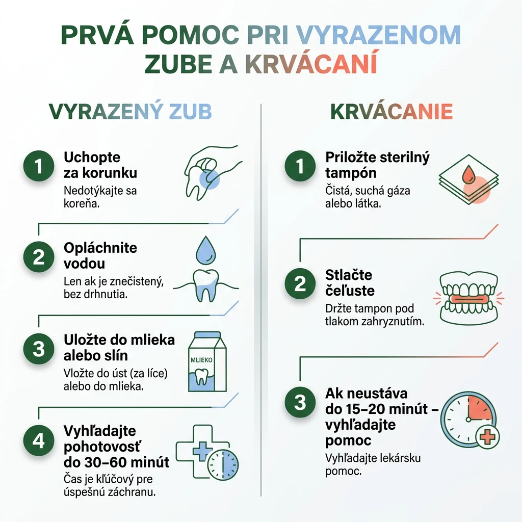 Ilustrácia zubného ošetrenia na pohotovosti